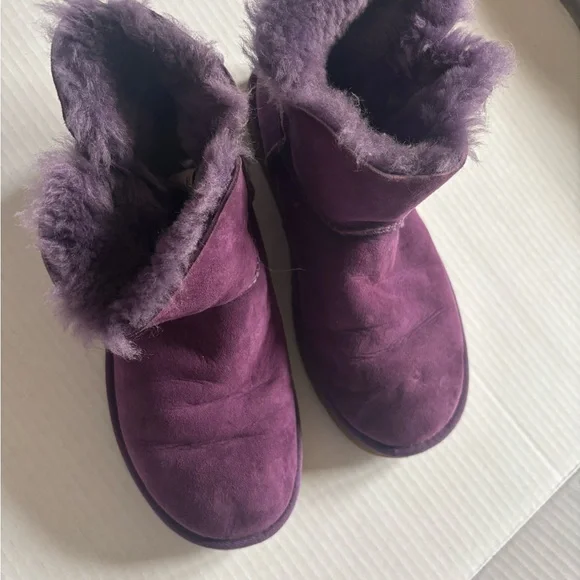 UGG Purple Suede Winter Boots - Picture 2 of 8